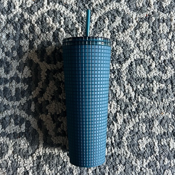 Starbucks 2023 Matte Navy Blue Soft-Touch Grid-Design Tumbler- Venti - Picture 3 of 6